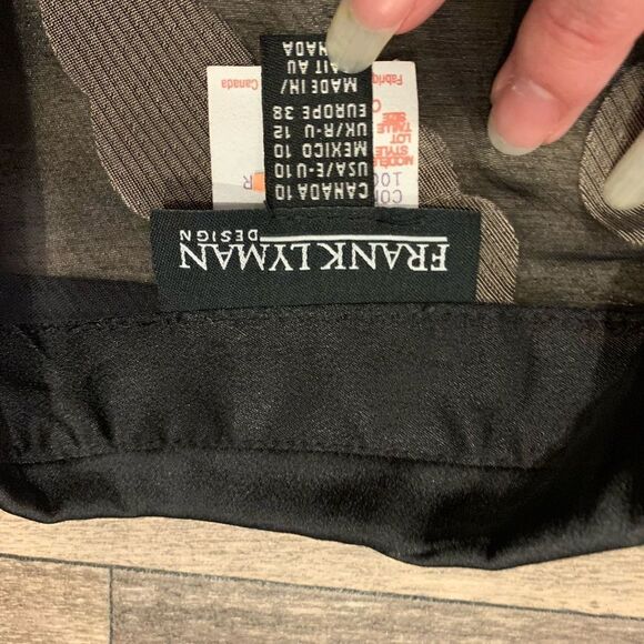 Frank Lyman Designs Vintage Blouse.  Size: 10.  Long sleeves with satin trim. - Picture 2 of 4